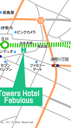 Towers Hotel Fabulous　地図